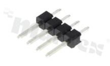 Listwa stykowa do PCB; w rastrze 2.54mm; 1x4 styków; montaż: THT; męska; prosta; jednorzędowe