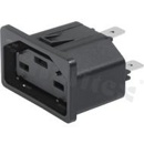 Gniazdo zasilające DC IEC TS 62735-1 (GS21); montaż: do panela 1,5mm, zatrzaskowe; zaciski QC 6,3 × 0,8 mm; IP20; 400VDC, do 2,6kW