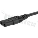 Power cables, computer cables; 4 m; Black; 7 A; PVC