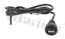 USB plug, A-type, straight, screw thread, with wire 2m, operating temperature -20 ~ +70, IP67