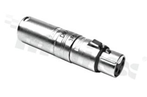 Adapter męski/żeński; 5-stykowy (strona męska)/ 3-stykowy (strona żeńska); niklowany