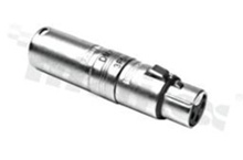 Adapter male to female; 5 poles( male side)/ 3 poles ( female side); nickel finish