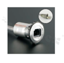 RJ45 socket; female; mounting hole 22mm; connection with RJ45 male plug; cable length 60cm; silver; aluminum alloy.