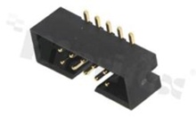 Full shrouded header for PCB; pitch 2.00mm; 10-contacts; SMD; male; top entry