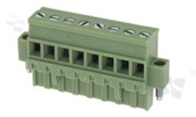 Listwa zaciskowa rozłączalna; w rastrze 5.08mm; 8-torowa; żeńska; na przewód 2.5mm2; kierunek wtykania prostopadły do osi przewodu; styki z fosforobrązu; mosiężna klatka przewodu; UL 250V/12A