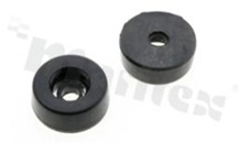 Nóżka gumowa; z metalową tuleją; mocowana wkrętem; A=O17.2mm x B=7.0mm