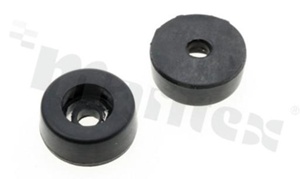 Nóżka gumowa; z metalową tuleją; mocowana wkrętem; A=O17.2mm x B=7.0mm