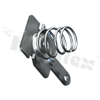 Battery holder; spring contact; negative; with solder tab; AAAA, AAA, N, 12V