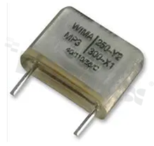 Polyester capacitor; 2200pF; 250V; 20%; p=10mm; 4x8.5x13.5mm; 40+110deg.C