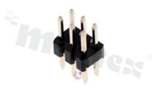 Listwa stykowa do PCB; w rastrze 2.00mm; 2x3 styków; montaż: THT; męska; prosta; dwurzędowe