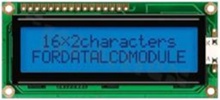 Display LCM; LCD character; 16x2 chars; FSTN positive; blue LED; view 06:00; 5.0 V; additional font English-Japanese;