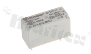 Electromagnetic relay; contact rating current 16A; coil voltage 12VDC; make contact (1A); coil power 400 mW; 16A/30VDC; 16A/250V AC