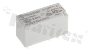 Electromagnetic relay; contact rating current 8A; coil voltage 24VDC; 2 changeover contact (2C); coil power 400 mW; 8A/30VDC; 8A/250V AC