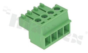 Listwa zaciskowa rozłączalna; w rastrze 3.81mm; 4-torowa; żeńska; na przewód 1.50mm2(28-16AWG); kierunek wtykania równoległy do osi przewodu; styki z fosforobrązu; mosiężna klatka przewodu; UL 300V/10A