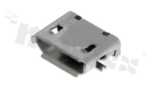 Micro USB receptacle; type B; 5-contacts; USB 2.0; gold plating contacts; SMD mounting