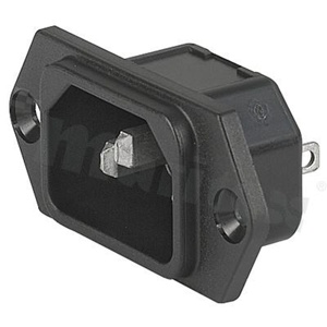AC/DC power connectors; Male; Flanges, Panel, Screw; Quick Connect; -25 deg.C - 70 deg.C