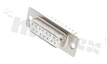 D-Sub Connector; female; male; 15 contacts; straight