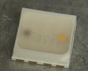 LED CLQ6A-TKW-C1L1R1H1QBB7935BB3; RGBW: R: 619-624nm, G: 520-535nm, B: 460-475nm, W: 3000-5700K; size: PLCC8 5052; flux min. R: 14lm/100mA, G: 30lm/100mA, B: 8.2lm/100mA, W: 25lm/100mA