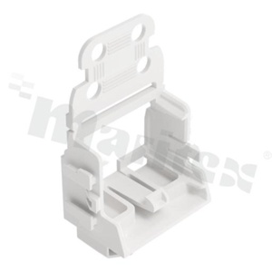 Adapter; do złączki 10-przewodowej 221;4mm2; z odciążeniem przewodów;na szynę TS15; biała