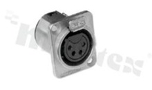 Gniazdo typu XLR na panel; 4 piny żeńskie; 10A