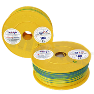 Single wire LGY/H05V-K; with copper multi-strand; yellow/blue; cross section 0.75mm2; AWG 18; 500V; -40+105 deg.C; 100m.