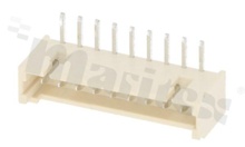 Header for PCB; pitch 1.25mm; 9-contacts; THT; male; side entry; 125V/1A