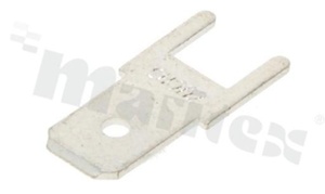 Flat connector; female; 4.8mm; 0.5mm; for PCB; brass