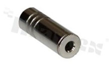Jack socket; female; stereo; 2.5mm; for cable; metal