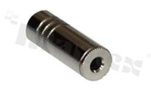 Jack socket; female; stereo; 2.5mm; for cable; metal
