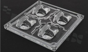 Lens CS14632-STRADA-2X2MX-DWC, asymmetric, for CREE XHP35 HI, XHP50, XHP70 and XM-L, Ledil