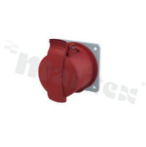 432RU6; Gniazdo panelowe; zasilające AC 3-fazowe; żeńskie; 32A; 415VAC; seria Easy&Safe