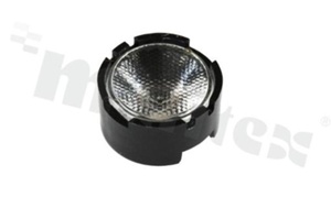 Lens for LED high power; angle: 58 degrees ; Number of LEDs: 1; Dimensions: round 11.8mm; Height: 6.65mm; material: PMMA; Fastening: frame