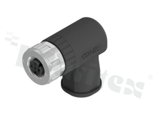 Conec 43-00098; M12 5pin; A-coded Female; angled; Screw; Screw Terminals; 7.5A; IP67