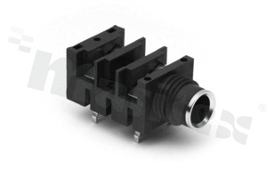 Connector: Jack 6.3mm; socket; female; ways: 2; angled 90st.; on panel mounting