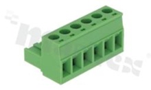 Listwa zaciskowa rozłączalna; w rastrze 5.08mm; 6-torowa; żeńska; na przewód 2.50mm2(28-12AWG); kierunek wtykania równoległy do osi przewodu; styki z fosforobrązu; stalowa klatka przewodu; UL 300V/16A