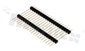 Listwa stykowa do PCB; w rastrze 2.54mm; 1x20 styków; montaż THT; męska; prosta; jednorzędowe; 2-poziomowa; 6.5/19.2/3.3mm