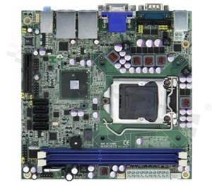 LGA1156 IntelCore i7/ i5/ i3/ Pentium Mini ITX SBC with Intel Q57Chipset; DVI-D/VGA; PCI Express x4 and 4 SATA RAID