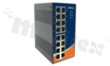 Switch przemysłowy niezarządzalny; 16 portów 10/100Base-T(X) RJ45; temp. pracy: -40+70 st.C; zasilanie redundantne 12...48VDC; montaż na szynie DIN