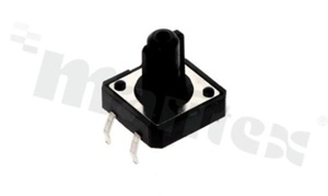Tact Switch; THT; dimensions 12.0x12.0; h=12mm; vertical; operating force 180gf; button: round