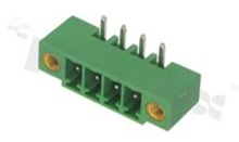 Listwa zaciskowa rozłączalna; w rastrze 3.81mm; 4-torowa; męska; kątowa; zabudowana; z zaczepem śrubowym; UL 300V/10A; TUV:300V/10.5A