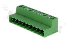 Pluggable terminal block; 5.08mm pitch; 10-ways; male; for wire 2.50mm2(28-12AWG); wire insertion direction same as plug-in direction; copper contacts; brass cage; UL 300V/15A