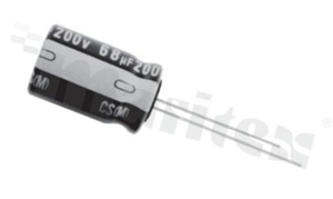 Electrolytic capacitor; 6.8uF; 400V; 105deg.C; 10x16 r5mm; 8000h