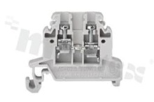 Installation terminal block; 1-level; 2-contacts; for wire 0,5-2,5mm2; screw terminal; grey; Din rail; 690V/24A