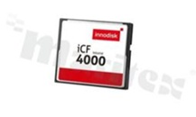 Karta CompactFlash iCF 4000; Innodisk; pojemność 128 MB - 8 GB; PATA; typ SLC; temperatura pracy  0+70 st. C lub od -40+85 st. C