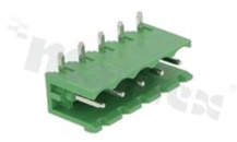 Pluggable terminal block; pitch 5.00mm; 5-ways; male; R/A pin header; opened type; UL 300V/16A; TUV:320V/20A
