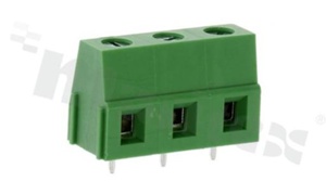Listwa zaciskowa do PCB; w rastrze 7.50mm; 3-torowa; pionowa; na przewód 2.5mm2 (AWG 24-12); ze śrubami na wkrętak płaski; klatka mosiężna; zielona; UL 300V/10A, TUV 450V/18A