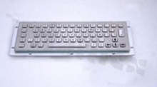 Metalowa klawiatura przemysłowa; IP65; 64 klawisze; USB;+montażu od spodu; temperatura pracy -10+60st.C; wymiary 300mm x 110mm