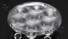 Lens for LED high power; mid power; angle: 15 to 42 degrees FWHM; Number of LEDs: 7; Dimensions: round 40mm; Height: 10.7mm; meterial: PMMA; Fastening: pin