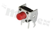 Przełącznik Tact Switch; THT; wymiary korpusu 6.2x7.5; h=5.9mm; kątowy; o sile nacisku 260gf; przycisk okrągły