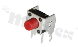 Przełącznik Tact Switch; THT; wymiary korpusu 6.2x7.5; h=8.4mm; kątowy; o sile nacisku 260gf; przycisk okrągły